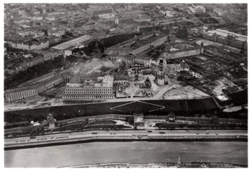 Flygfoto över Kreml, Moskva, Sovjetunionen, från en Zeppelin, 1930 1933