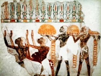 Afrikaner som bär guld, c1400 f.Kr