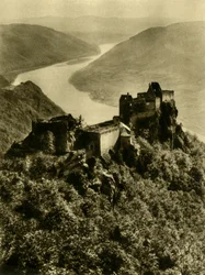 Aggstein slott, Wachau, Niederösterreich, c1935.