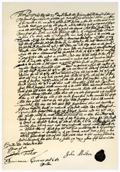Avtal mellan John Millton och Samuel Symons, 27 april 1667