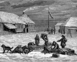 Alaskan scen, USA, 1800-talet