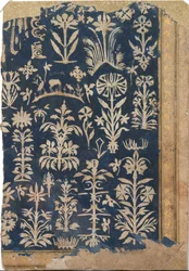 Albumsida med klippt papper, ca. 1625-50.