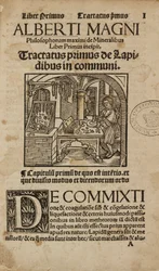 Alchemy & Early Chemistry Titelsida till ett medeltida tyskt verk om mineralogi och alkemi