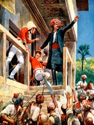 Alexander Burnes, skotsk diplomat mördad av afghaner under första anglo-afghanska kriget, 1841