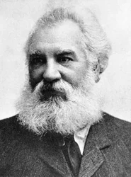 Alexander Graham Bell 1847-1922, skotskfödd amerikansk uppfinnare, 1907