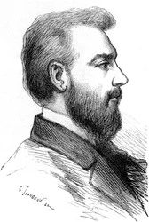 Alexander Graham Bell, skotsk född amerikansk uppfinnare, c1880