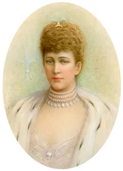 Alexandra, drottningkonsort till kung Edward VII av Storbritannien, 1905