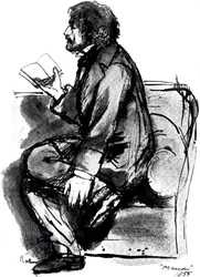 Alfred Tennyson, lst Baron Tennyson 1809-1892, engelsk poet, 1855