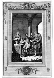 Alfred den store delar sin limpa med en fattig pilgrim, 900-talet, 1772
