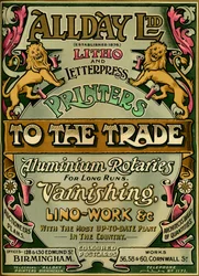Allday Ltd - annons, 1907