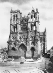 Amiens katedral, Picardie, Frankrike, 1918