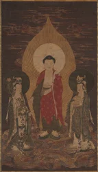 Amitabha-triaden, möjligen 1400-talet.