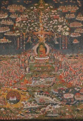 Amitabh, T Buddha från T Western Pure Land Sukhbati, K. 1800.