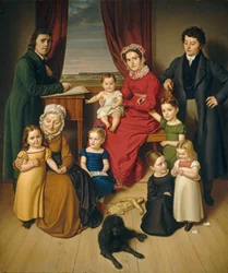 En konstnär och hans familj, ca. 1830.