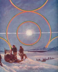 En imponerande visning av solhaloer, 1935