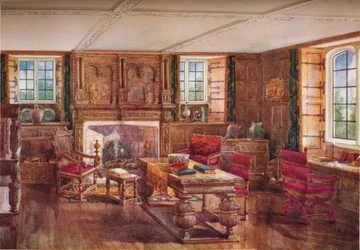An Elizabethan Living Room, c1800-talet, 1923