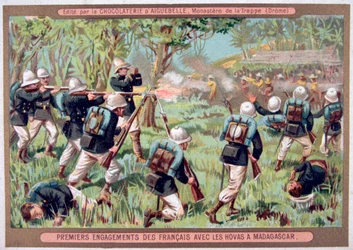 En förlovning mot Hovas på Madagaskar, 1883-1896