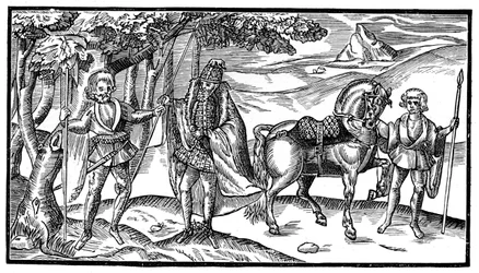 En irländsk hövding och hans skötare, 1581, 1893