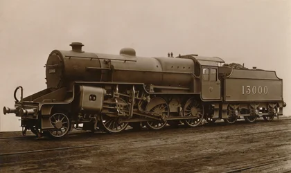En L.M.S. Blandtrafiklok, c1930-talet.