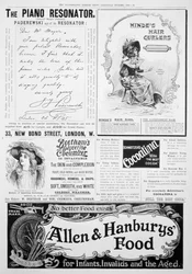 En annonssida i Illustrated London News, julnummer, 1896