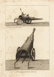 En gammal vapenvagn som användes vid belägringen av Boulogne 1544