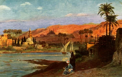 En kväll i Giza, c1918-c1939.