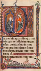 En upplyst sida från Vaux-Bardolfs psalter, c1310, 1937
