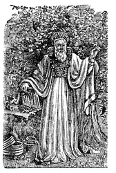Forntida brittisk ärke-druid som bär domens bröstskylt, c1900