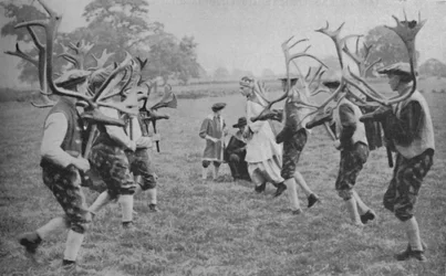 Ancient Forms of the Dance fortfarande upprätthålls i England - The Horn Dance, c1935