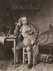 André Chenier vid fängelset Saint-Lazare.