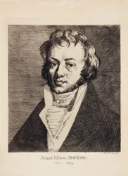 Andre-Marie Ampere, fransk fysiker och matematiker, ca 1820