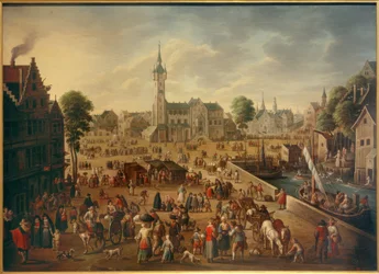Utsikt över det stora torget i Lier
