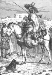 Arabisk bonde på marknaden i Tlemcen, Algeriet, sent 1800-tal