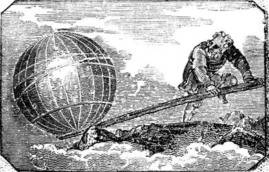 Arkimedes c287-212 f.Kr., antik grekisk matematiker och uppfinnare, 1824