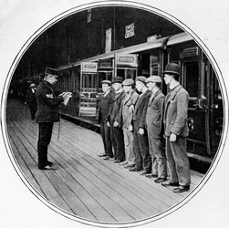 Armén rekryterar för att gå med, London, c1900 1901