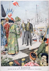 Ankomst till Saigon av Paul Beau, Indokinas generalguvernör, 1902
