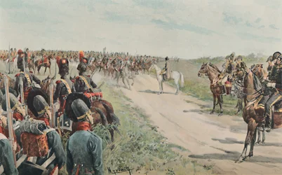 Napoleons ankomst bland bayererna och saxarna, 1896