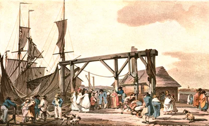 Hoys ankomst till Margate, 1808, c1900.