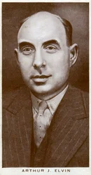 Arthur J Elvin, brittisk boxningspromotor, 1938