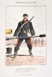 Nationalgardets artilleri, belägringen av Paris, 1870-1871