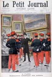 Konstnärlig undervisning av franska soldater på salongen, Paris, 1902
