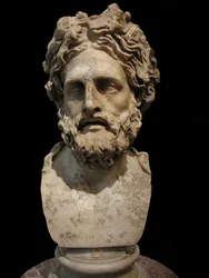 Asclepius, medicinens och helandets gud. Romersk kopia av grekisk staty av Phyromachos, 200-talet f.Kr