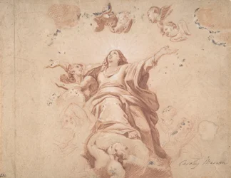 Jungfruns antagande efter Carlo Maratta, 1600-talet.