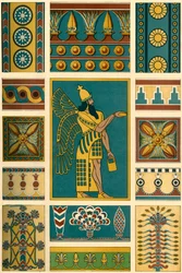 Assyrisk dekoration, 1898.