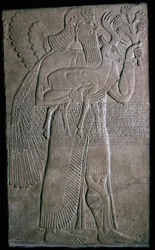 Assyrisk relief av en bevingad figur, 900-talet f.Kr