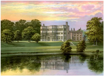 Astley Hall, Lancashire, hem för Baronet de Hoghton, c1880