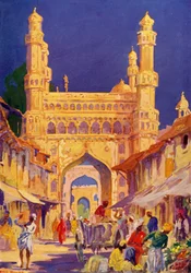 Vid Char Minar i Hyderabad, c1948.