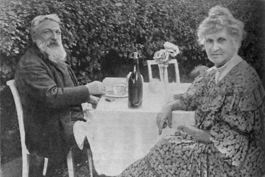 Auguste Rodin - Rodin och hans fru i deras trädgård i Meudon, c1925