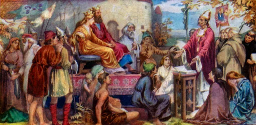 Augustine predikar för Ethelbert och Bertha, 1925