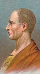 Augustus Caesar - Gaius Julius Caesar Octavianus 63 BC-14 AD, första romerska kejsaren, 1924